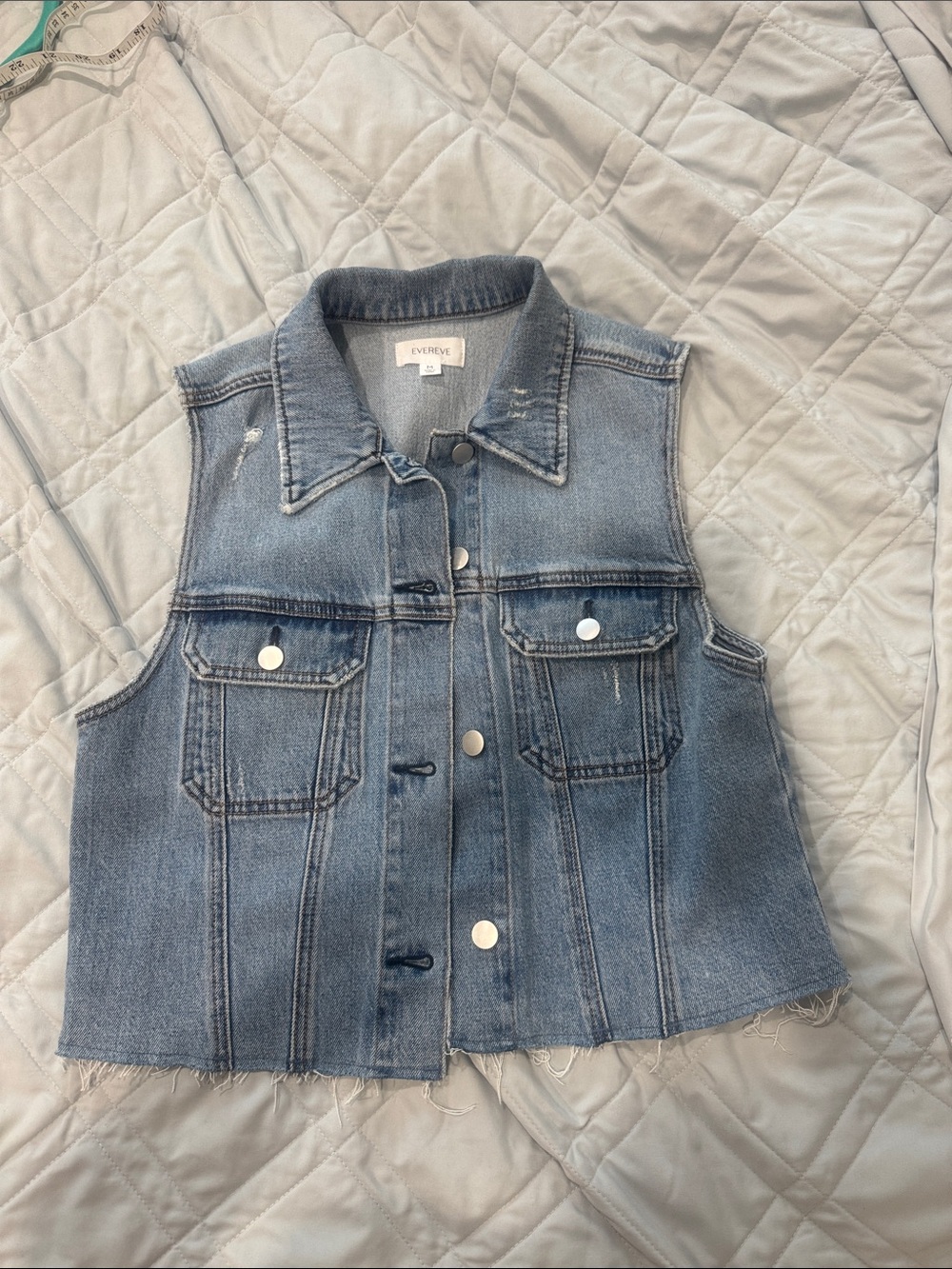Evereve Light Blue Denim Vest